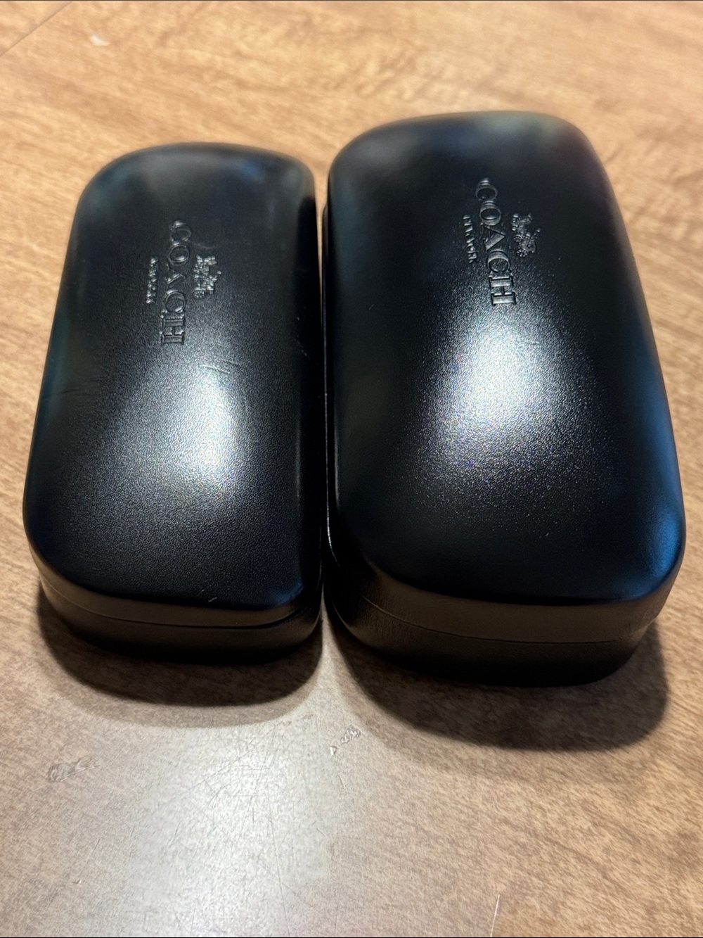 Coach Set of 2 Black Hard Sunglass Cases (one large, one medium) - Picture 3 of 11